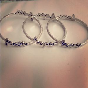 “Faith,Hope, and Love” antiqued bracelets